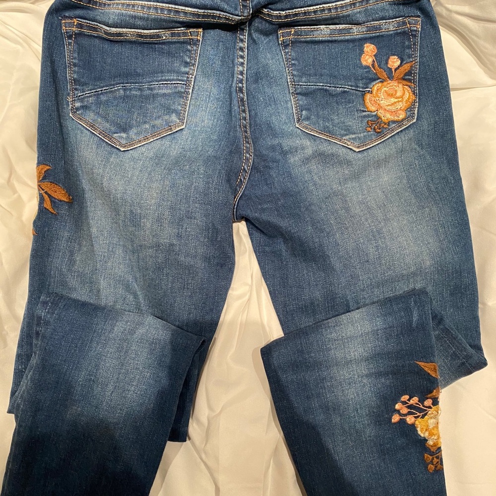 Free People Flower Print Jeans